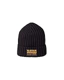 G-STAR RAW Mens Rib Beanie Hat, Black (dk Black B146-6484), One S