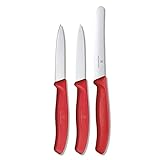 Victorinox Swiss Classic Gemüsemesser-Set, 3-tlg., 2 x Gemüsemesser, 1 x Gemüsemesser, Swiss Made, Spülmaschinenfest,