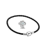 AKKi jewelry Charms Armband und 1 Bead Anhänger, Starter Set Angebot, Murano Edelstahl Glas bettel Schmuck Silber Modell 92-5 Kreuz Türkis 23