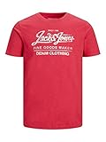 JACK & JONES Jungen JJEJEANS Tee SS O-Neck 21/22 NOOS JR T-Shirt, True Red/Detail:Melange, 152