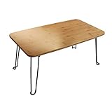 Fußbodentisch Niedriger Tisch Japanischer Tisch Faltender Couchtisch Niedriger Picknicktisch Tragbare Niedrige Tabelle Für Sitzen Auf Dem Boden (Color : Beige, Size : 70 * 40 * 33cm)