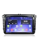 LHUX 2 Din Android Autoradio Multimedia Fit für VW Skoda Octavia Golf 5 6 Touran Passat B6 Polo JettaAutoradio(Color:WiFi 1G 16G)