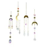 TISHITA 4 Kristall Suncatcher Hängende Ornamente Dekor für Fenster Hausg