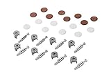 Gedotec 1 Set - Möbelverbinder 15 mm braun & weiß | Exzenter Schrank-Verbinder | MINIFIX | Verbinder für Bohrloch Ø 5 mm | Komplett-Set - MADE IN GERMANY | Schraubverbinder für Holz-Möb