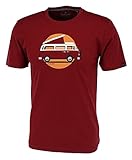 Elkline Herren T-Shirt Stimmt Alles VW-Bulli Print 1041195, Farbe:syrahred, Größe:XL