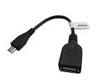 vhbw Adapter OTG Ersatz für Samsung ET-R205U für Mobilgerät - Kabeladapter Micro-USB (männlich) auf USB (weiblich), Schw