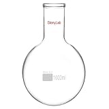 stonylab 1000ml Langem Hals Rundkolben aus Borosilikatglas, Kolben mit Langem Hals aus Schwere Wand RBF, Round Bottom Flask Labor Glaskolben - 1000ml (1L)