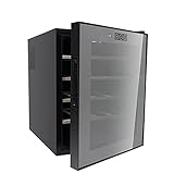LONGRING Freistehender Weinkühler Weintemperierschrank Weinkühlschrank Mini Bier Wein Kühlschrank Minibar und Getränke Glastür Haushaltsgeräte [Energieklasse G],20 B