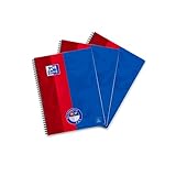 Oxford Schule DUO Collegeblock, DIN A4, liniert und kariert, 80 Blatt , 3er Pack