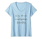 Damen Was Für Ein Wunderschöner Scheißtag Schlechte Laune Lustiges T-Shirt mit V