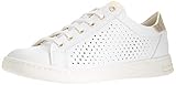 Geox Damen D Jaysen B Sneaker, White/Gold, 36 EU