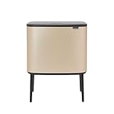 Brabantia 304583 Mülleimer, Stahl, Champagnerfarben, 36L