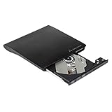 SALCAR Premium Laufwerk extern für DVD/CD - Brennsoftware - Für Apple MacBook , Windows und weitere Notebooks - externer DVD-Brenner - Schw