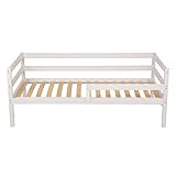 Polini Kids Jugendbett Kinderbett Simple 850 Birke Massiv Weiß 168 x 86 x 65