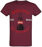 Fallout Nuka Cola Männer T-Shirt rot S 100% Baumwolle Fan-Merch, Gaming