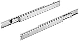 Gedotec Teleskopschiene beidseitig ausziehbar Schubladenschienen Vollauszug 700 mm ACCURIDE 3630 | Tragkraft 45 kg | Überauszug mit Ein-Rastung in Mittelposition | 1 Paar - Kugel-Auszüg