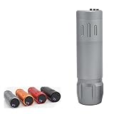 Wireless Tattoo Pen Rotary Tattoo Maschine Kernloser Motor Digitaler Bildschirm Wiederaufladbar 1200 mAh Lithium Batterie Netzteil/RCA Kabel Verbindung, Gilt für die Meisten Patronennadeln(Color:grau)