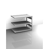 hofe Sideboard-Steckregal, verzinkt - Höhe 825 mm, 3 Böden, Anbauregal, Fachlast 140 kg - Büroregalsysteme Eckregale Aktenordnerregale Regalwände Schrankregale Büroregale Büroregalsysteme Eckreg