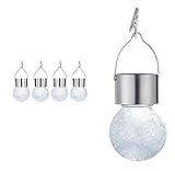 Mifty LED-Lichterkette für den Außenbereich, solarbetrieben, gebrochenes Glas, wasserdicht, Hängeleuchte mit Griff für Garten, Hof, Terrasse, Dekoration, LED-Lichterk
