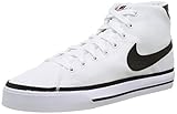 Nike Herren Court Legacy Canvas Mid Sneaker, White/Black-Team Orange, 38.5 EU