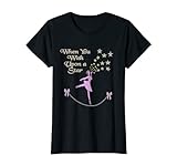 Tanz-Ballerina für Mädchen, Balletttänzerin und Sternen und Schleifen T-S
