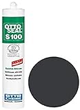 OttoSeal S100, das Premium- Sanitär- Silicon, 300ml Farbe: C808 ASPHALTGRAU