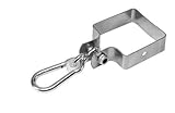 Loggyland Schaukelschelle Vierkant 9x9cm mit Karabiner auf Nylonrolle für Schaukelbalken 90x90 cm Manchettenhak