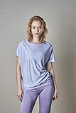 super.natural Damen Yoga-Shirt, Mit Merinowolle, W YOGA LOOSE TEE, Größe: XS, Farbe: Hellb