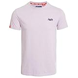 Superdry Mens Ol Vintage Embroidery Tee T-Shirt, Chalk Pink Feeder, XL