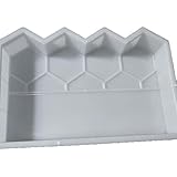Gartenzaun Betonform Gartenzaun Zement Ziegelform Kunststoff Wegmacher DIY Form Trittstein Formen für Blumenbeet F