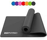 KG Physio Yogamatte Rutschfest - Sportmatte, Gymnastikmatte, Fitnessmatte, Trainingsmatte mit Tragegurt - Schadstofffrei Yoga Matte Ideal für Sport, Fitness und Yoga zuhause - 183cm x 60cm x 10