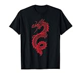 Roter Drachen Dragon Fantasy Geschenk Japan China Fabeltier T-S