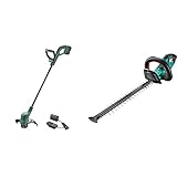 Bosch Akku Rasentrimmer EasyGrassCut 18-230 (1x Akku, 18 Volt System, Schnittkreisdurchmesser 23 cm) & Akku Heckenschere AHS 50-20 LI (ohne Akku, 18 Volt System, Hublänge: 20 mm, im Karton)