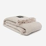 D COMO, Decke von Abodi aus hellem Taupe, für Leichtigkeit und Weichheit, perfekte Decke für jede Jahreszeit, Größe: 130 - 200 cm für D