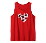 Love Soccer Pattern Baseball Laces Softball Mutter Schnürsenkel Herz Tank Top