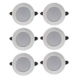 LED Einbaustrahler Ultra flach 7W 600lm 230V deckenstrahler 6er Set einbaustrahler led flach 120° Ra80 4500K 6000K spots Warmweiß neutralweiß deckenspots (4500K)