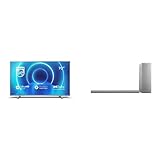 Philips 70PUS7555/12 70-Zoll 4K UHD LED TV (P5 Engine, Dolby Vision∙Atmos, HDR 10+, Saphi Smart TV) mit Soundbar B6405/10 inkl. Subwoofer (Bluetooth, 140 W, Dolby Audio) Mittelsilb