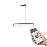 EGLO connect.Z Smart-Home LED Pendelleuchte Valdelagrano-Z, Hängelampe, ZigBee, App und Sprachsteuerung, Lichtfarbe einstellbar (warmweiß-kaltweiß), RGB, dimmb