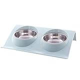 BOGFLG Haustier Fütterungsschalen Pet Silica Gel Bowl Hund Katze zusammenklappbarer Hundenapf Pet Food Storage Bowls im Freien Spielraum beweglicher Welpenfutter Container Feeder Dish Silikon M