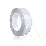 Tape-King Nano Klebeband 5m Extra Stark I Spurloses Waschbares Doppelseitiges Klebeband Transparent Premium Silkon Magic Tape Selbstklebend Doppelseitig