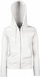 Fruit of the Loom Premium Hooded Sweatjacke Lady-Fit - Farbe: White - Größe: S