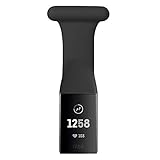 Vozehui Pin Fob Strap Kompatibel für Fitbit Charge 3/Charge 4 mit Antiepidemic Design Bruchfestigkeit Umwelt Sillicone Strap für Krankenschwestern Hebammen Ärzte Gesundheitswesen Sanitäter W