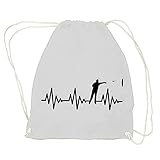 absenda Herzschlag Dart Turnbeutel | EKG | Sport | Scheibe | Pfeil | Dartpfeile Turnier Weiß