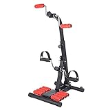 Arm- und Beintrainer Heimfahrrad, beweglicher Heimtrainer mit Massage, verstellbare Indoor-Fitnessgeräte für Senioren, ältere Menschen/Black / 83x55x39