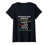 Damen Stand Up For Science Wissenschaft Universität Student T-Shirt mit V