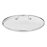 Tefal H99928 Jamie Oliver Edelstahl Glasdeckel (geeignet für alle pfannen mit 28 cm ø, auch Passend E43506 und E85606, Pfannendeckel mit Dampföffnung, Hitzebeständig bis 260 °C)