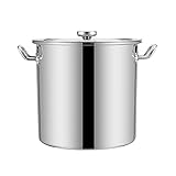 Heavy Edelstahl-Stock-Topf, großer Lagertopf, Edelstahlbestandbestand mit Deckel, hoher Kapazität, leicht zu reinigen (Size : 40 * 40cm(50L))