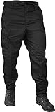 normani Freizeithose/BDU/US Ranger Hose mit seitlich verstellbaren Taillenweite Farbe Schwarz Größe L