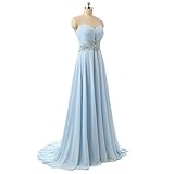 KIKIRon Braut Hochzeitskleid Frauen Chiffon Brautkleid trägerlosen Brautkleider einfach plissiert Schatz bodenlangen Brautjungfer Kleider Maxi Prom Party Kleid Formale Abend Ballk