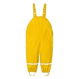 Regenhose Kinder Wind- und wasserdichte Regenlatzhose ungefütterte Atmungsaktiv Regenoverall Outdoor Matschhose Regenbundhose Wanderhose mit Träger Jump